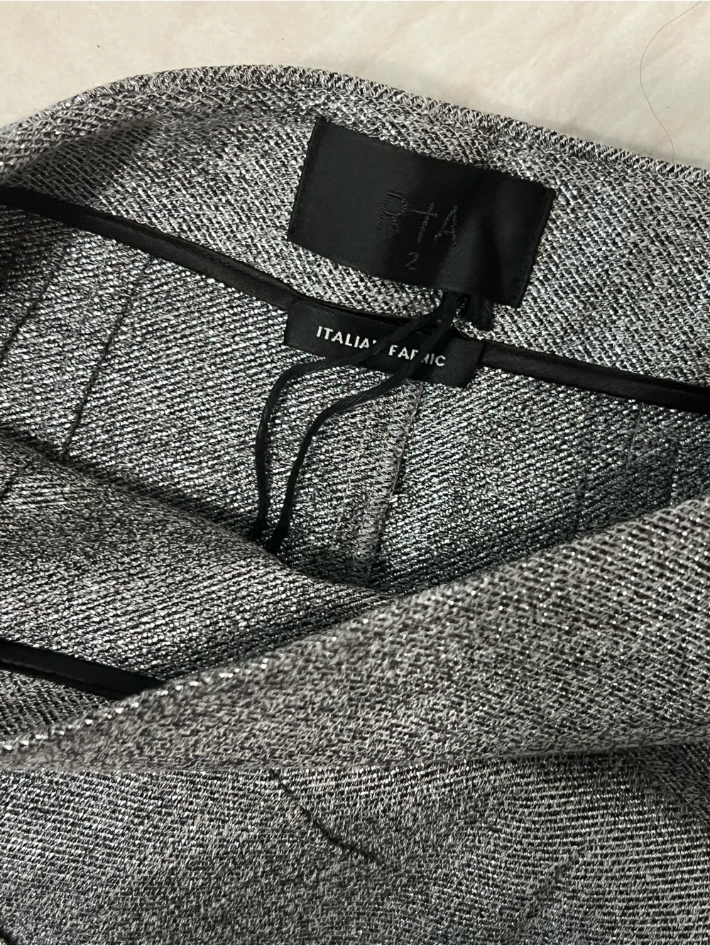 RTA SZ 2 new with tag $395msrp Silver Wrap Mini Skirt - Picture 4 of 4